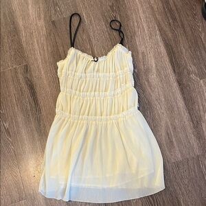 Zara Cream Top with Black Detailing